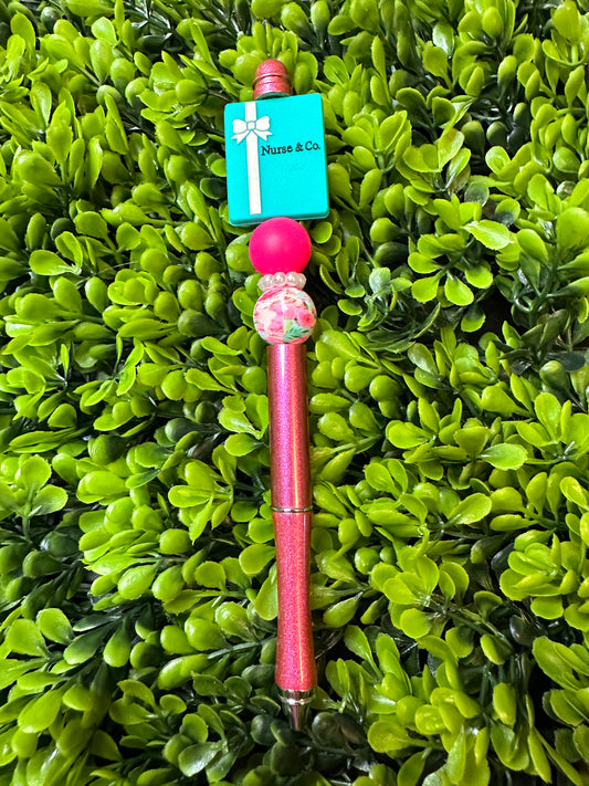 Floral Nurse Metal Pen