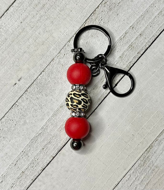 Red Cheetah Keychain