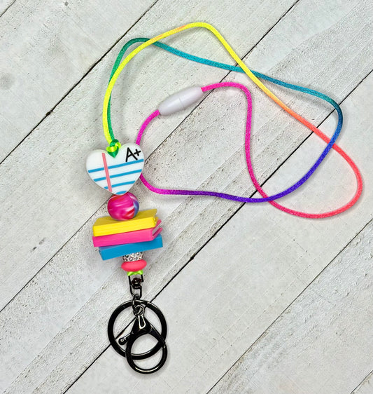 Neon Teacher Lanyard