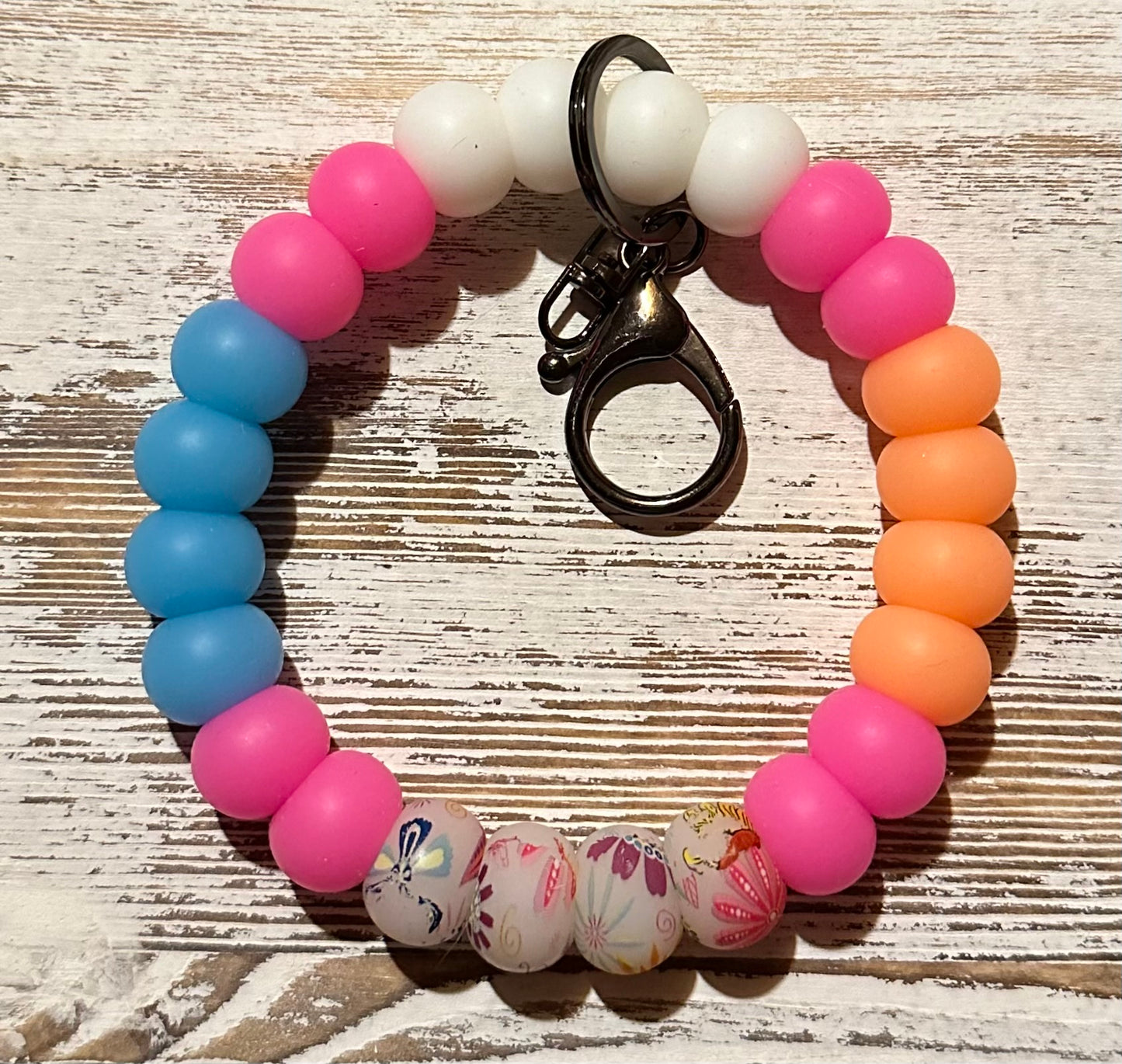 Floral Glow in the Dark Wristlt